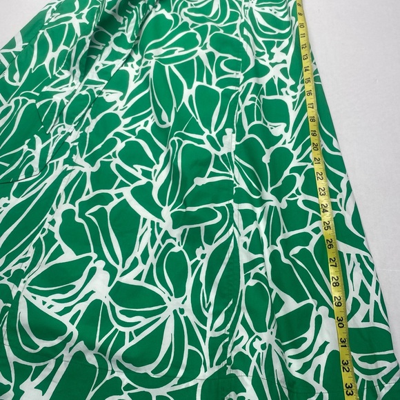 Banana Republic Midi Dress SM Belt Pockets Lined Zip Closure Green Floral - Picture 11 of 14
